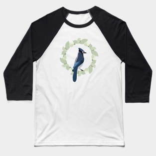 Blue Jay in a Ring of Leaves Baseball T-Shirt